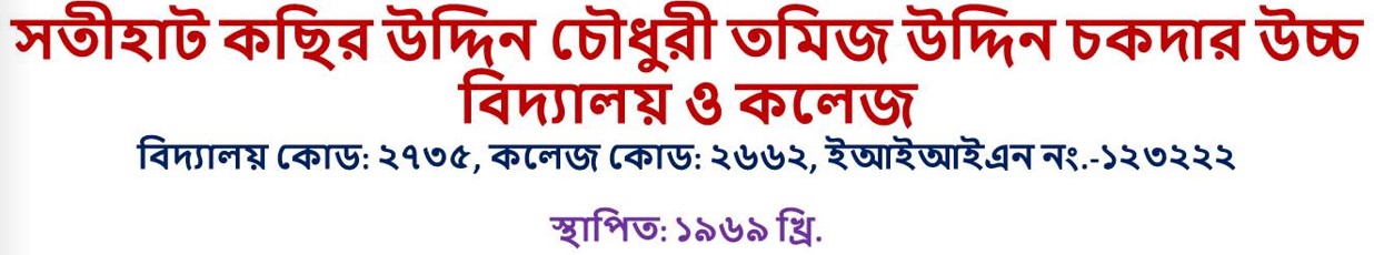 সতীহাট কছির উদ্দিন চৌধুরী তমিজ উদ্দিন চকদার উচ্চ বিদ্যালয় ও কলেজ